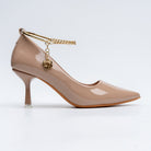 Scarlet Charm - Khaki Ankle Chain Pumps - view 2