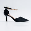 Noir Allure - Black Ankle Strap Heels