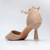 Noir Allure - Khaki Ankle Strap Heels
