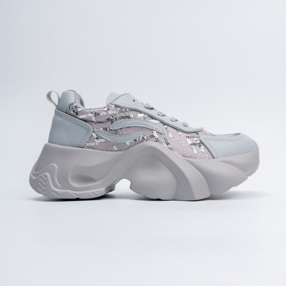 Aura Sequin - Grey Sneaker - view 2