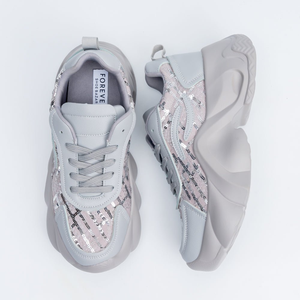 Aura Sequin - Grey Sneaker - view 5
