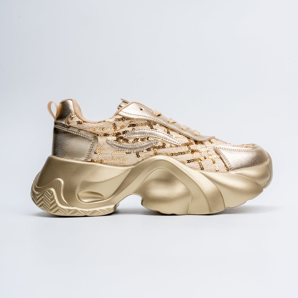 Aura Sequin - Gold Sneaker - view 2