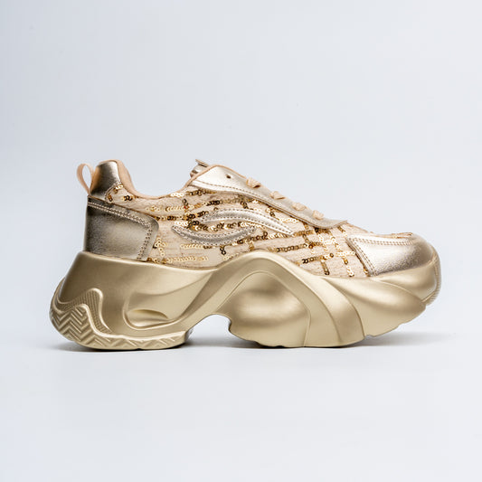 Aura Sequin - Gold Sneaker