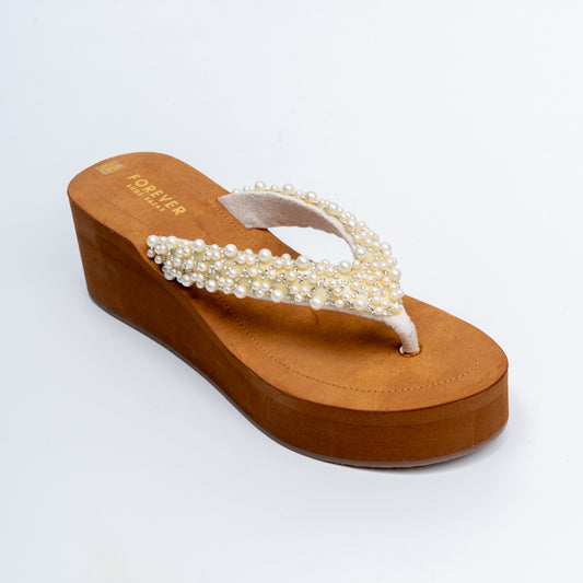 Resort Pearl - White Platform Slip-On