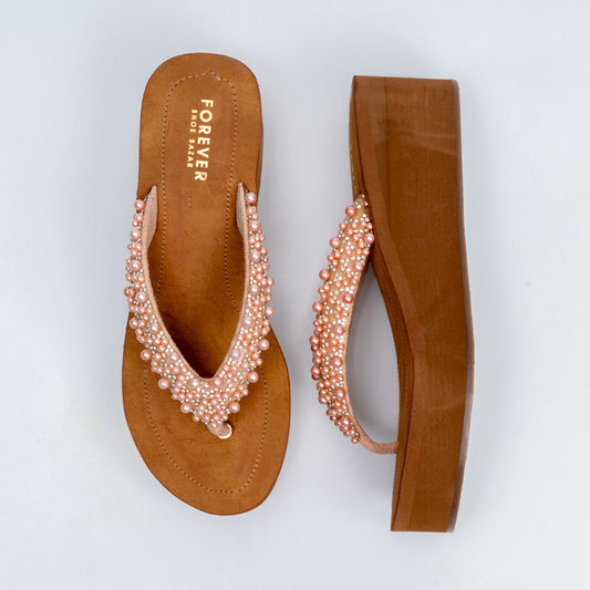 Resort Pearl - Pink Platform Slip-On