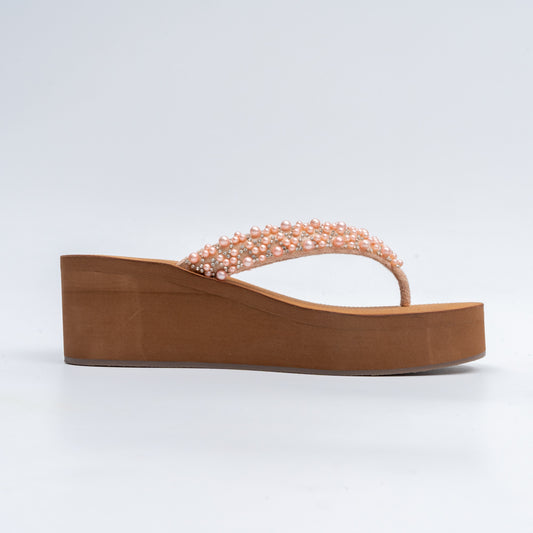 Resort Pearl - Pink Platform Slip-On