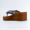 Boho Beaded - Blue Platform Slip-On