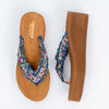 Boho Beaded - Blue Platform Slip-On