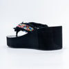 Boho Beaded - Black Platform Slip-On