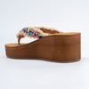 Boho Beaded - Beige Platform Slip-On