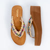 Boho Beaded - Beige Platform Slip-On