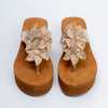 Blossom Rhinestone - Gold Platform Slip-On