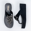 Blossom Rhinestone - Black Platform Slip-On
