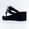 Blossom Rhinestone - Black Platform Slip-On