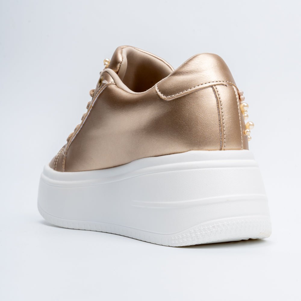 Pearl Play - Gold Fashion Sneakers - view 6