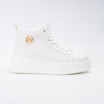 Signature Mark - White Casual Sneakers