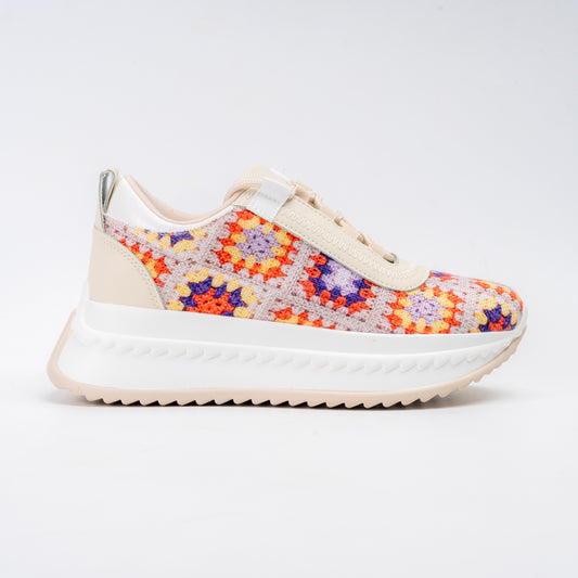 Color Pop Street - Beige Casual Sneakers