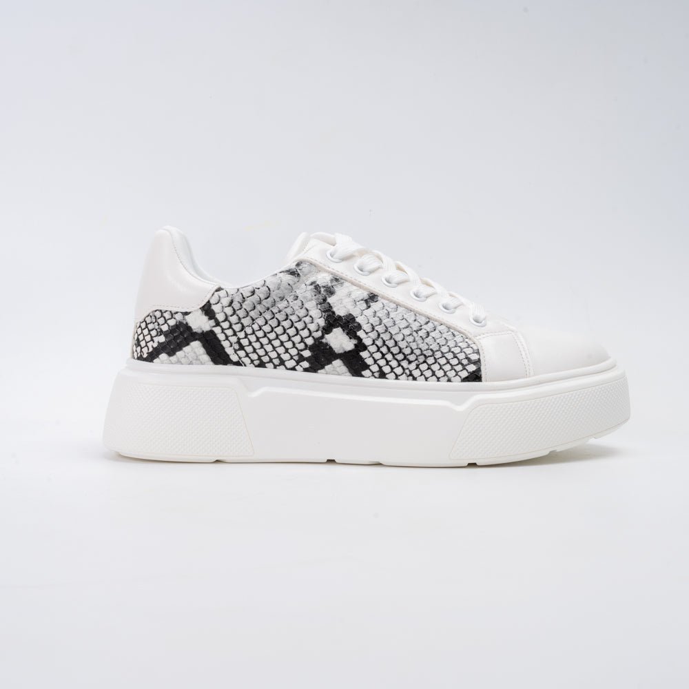 Desert Python White Sneakers | Forever Shoe Bazar