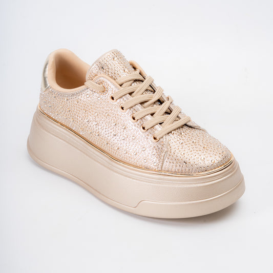 Bride Aura Shimmer - Gold Fancy Sneakers