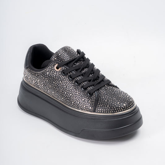Bride Aura Shimmer - Black Fancy Sneakers