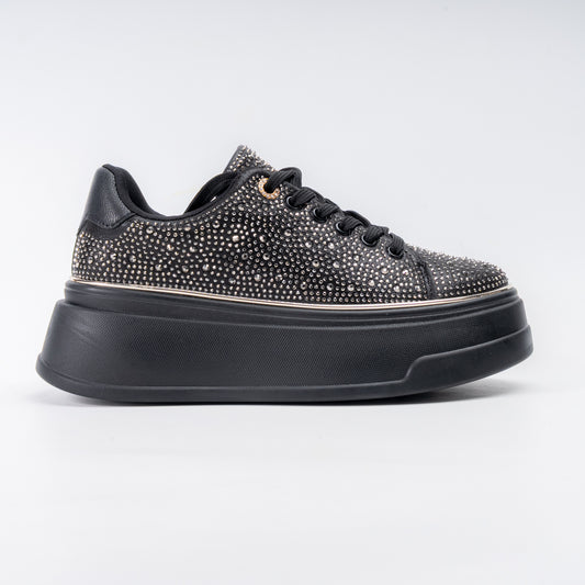 Bride Aura Shimmer - Black Fancy Sneakers