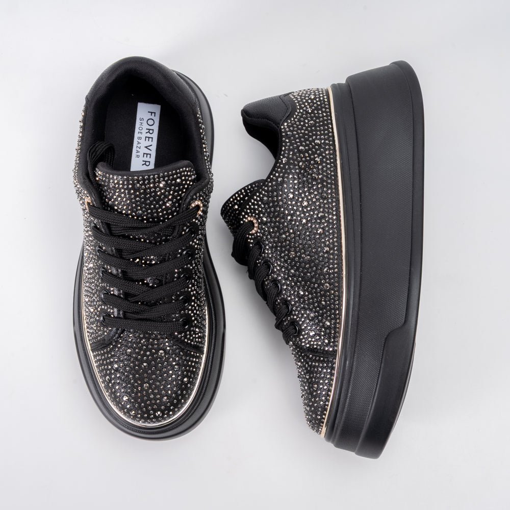 Bride Aura Shimmer - Black Fancy Sneakers - view 4