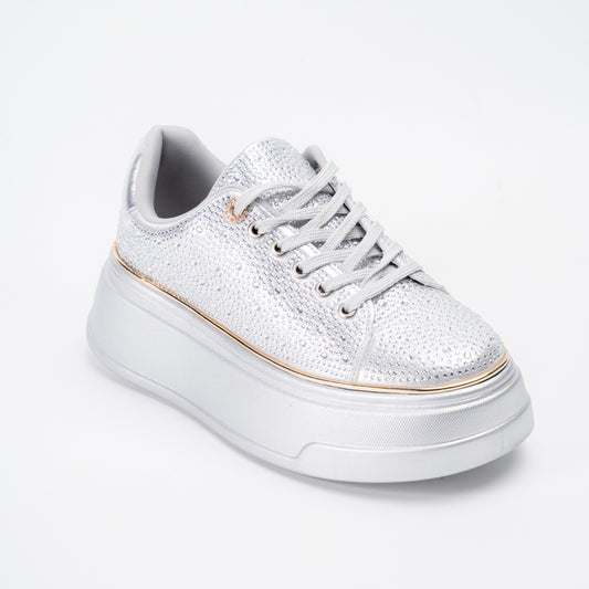 Bride Aura Shimmer - Silver Fancy Sneakers