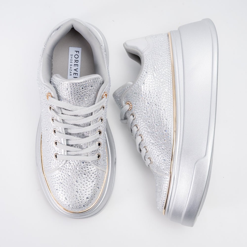 Bride Aura Shimmer - Silver Fancy Sneakers - view 4