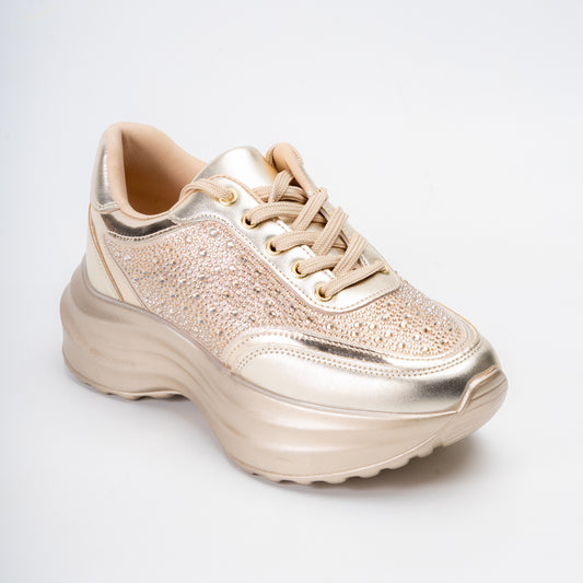 Shine Motion - Gold Fancy Sneakers