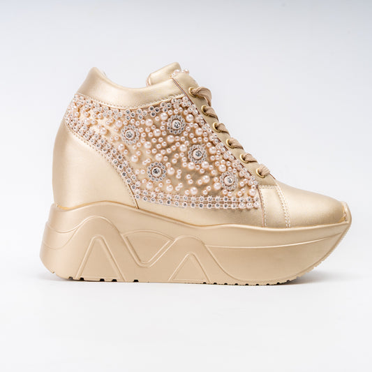 Pristine Pearl - Gold Fancy Sneakers