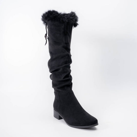 Arctic Grace - Black Trimmed Boots
