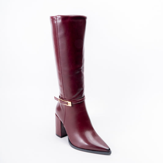 Cozy Flex - Maroon Casual Knee Boots