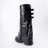 Rebel Noir Triple Buckle - Black Casual Boots