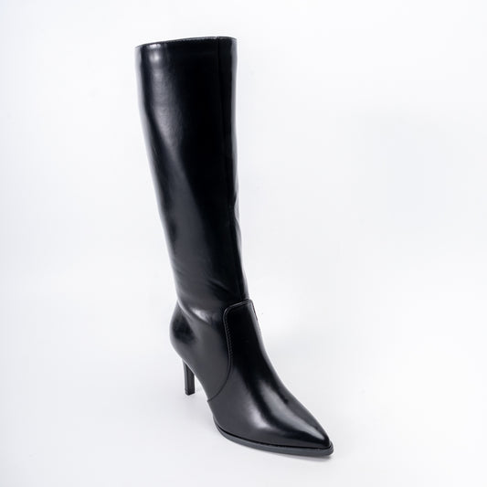 Enigma Stiletto - Black Casual Knee Boots
