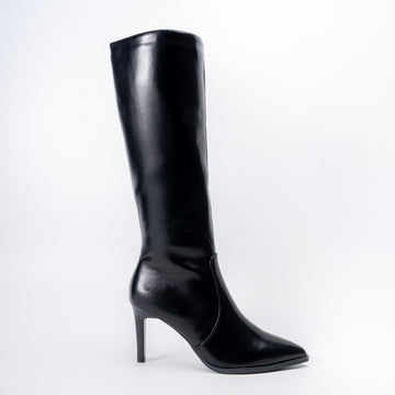 Enigma Stiletto - Black Casual Knee Boots
