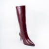 Enigma Stiletto - Maroon Casual Knee Boots