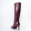 Enigma Stiletto - Maroon Casual Knee Boots