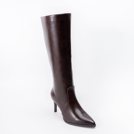 Enigma Stiletto - Coffee Casual Knee Boots
