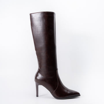 Enigma Stiletto - Coffee Casual Knee Boots