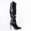 Croc Diva - Black Heel Boots