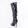 Croc Diva - Black Heel Boots