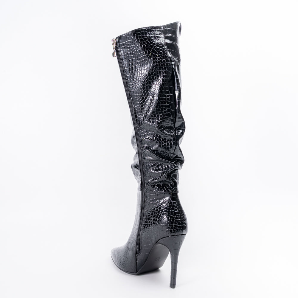 Croc Diva - Black Heel Boots - view 5
