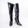 Croc Diva - Black Heel Boots