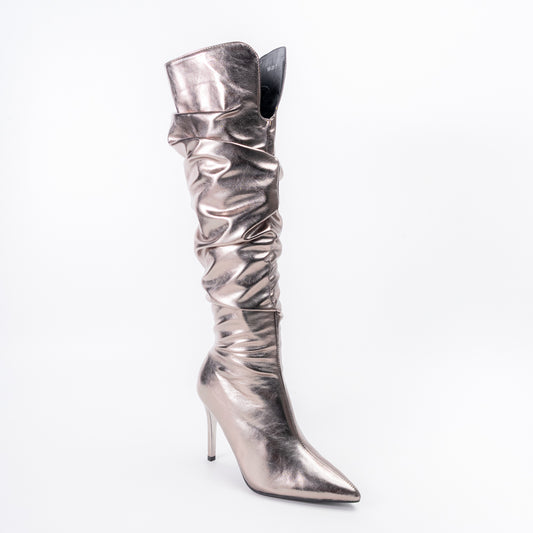 Boot Up Babe - Gun Metal Partywear Boots .
