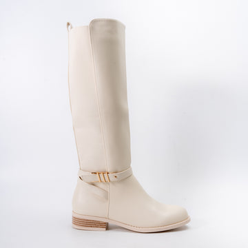 Regal Rider - White Casual Boots