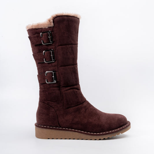 Nordic Charm - Coffee Casual Fur Boots