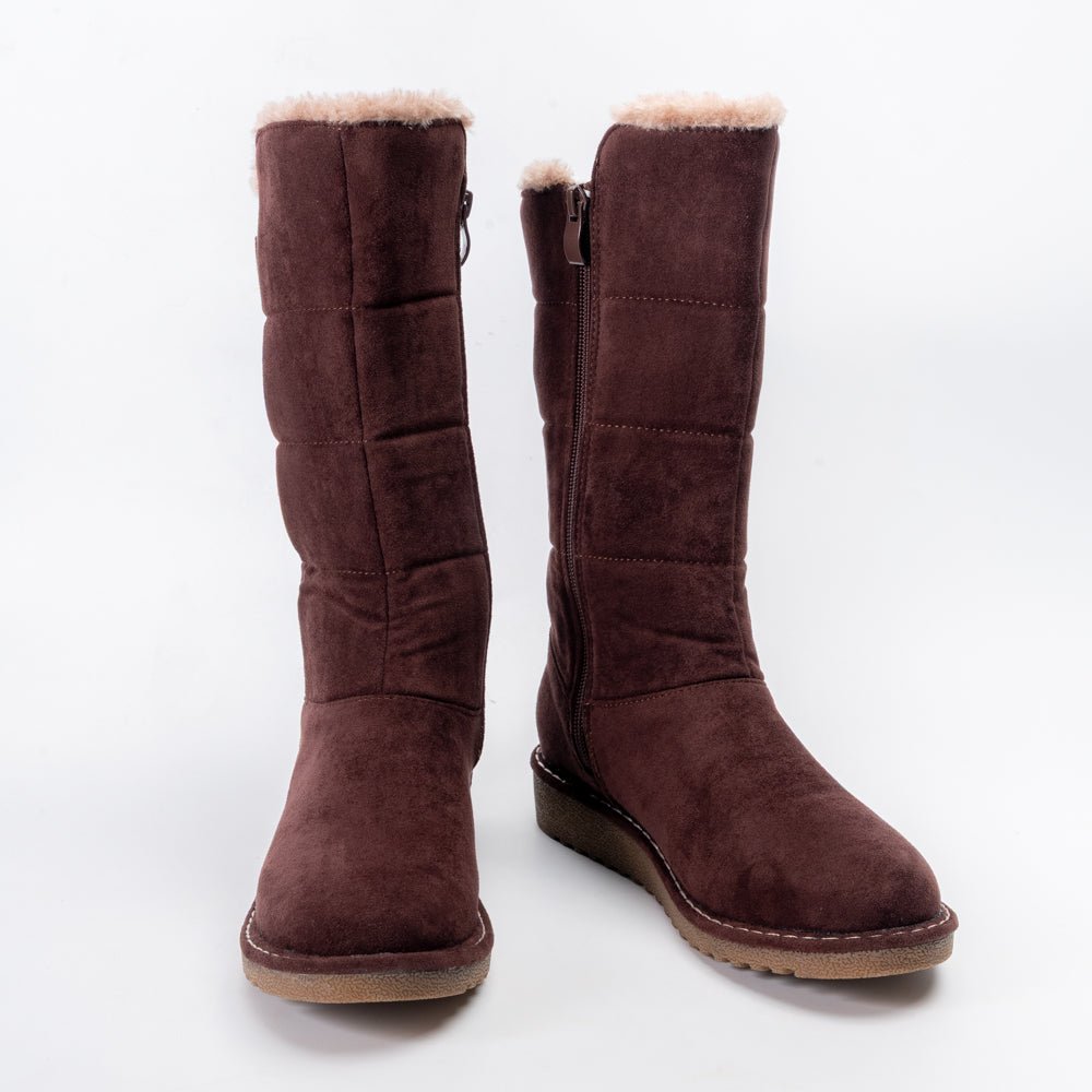 Nordic Charm - Coffee Casual Fur Boots - view 4