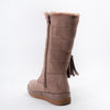 Glacial Muse - Khaki Casual Fur Boots