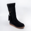 Glacial Muse - Black Casual Fur Boots