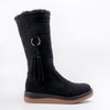 Glacial Muse - Black Casual Fur Boots